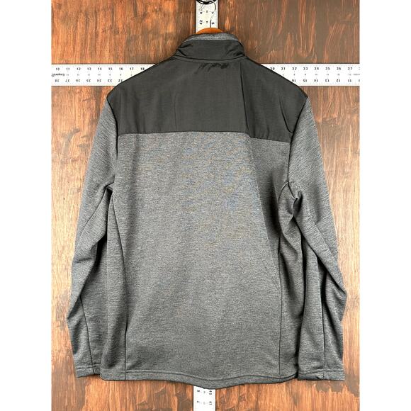 Orvis Bonded Mesh Full Zip Fleece Sweater Jacket Mock Neck Gray Black Men Medium - Picture 6 of 6
